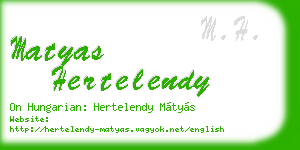 matyas hertelendy business card